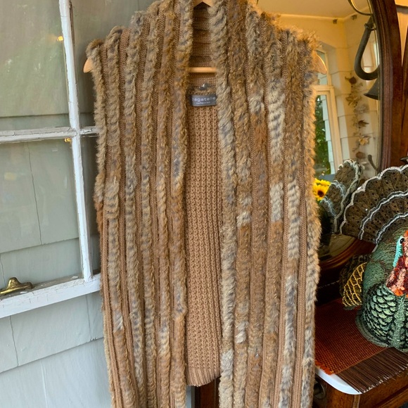 Bagatelle Real Genuine Fur Sweater Vest - Picture 2 of 10
